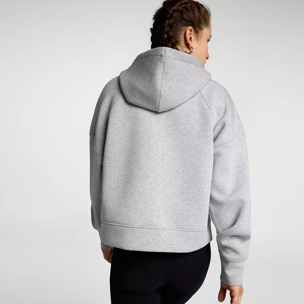 NWT- CALIA Soft Scuba Full Zip Hoodie Light Heather Grey Size Small - Picture 3 of 16